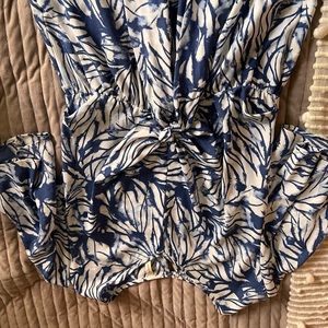 Tyche Blue and White Romper